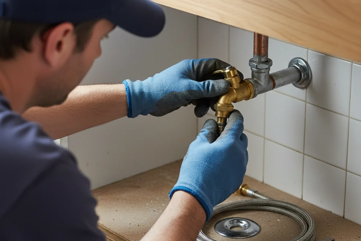Shutoff valve and fitting work during Emergency Plumbing in Crystal Beach